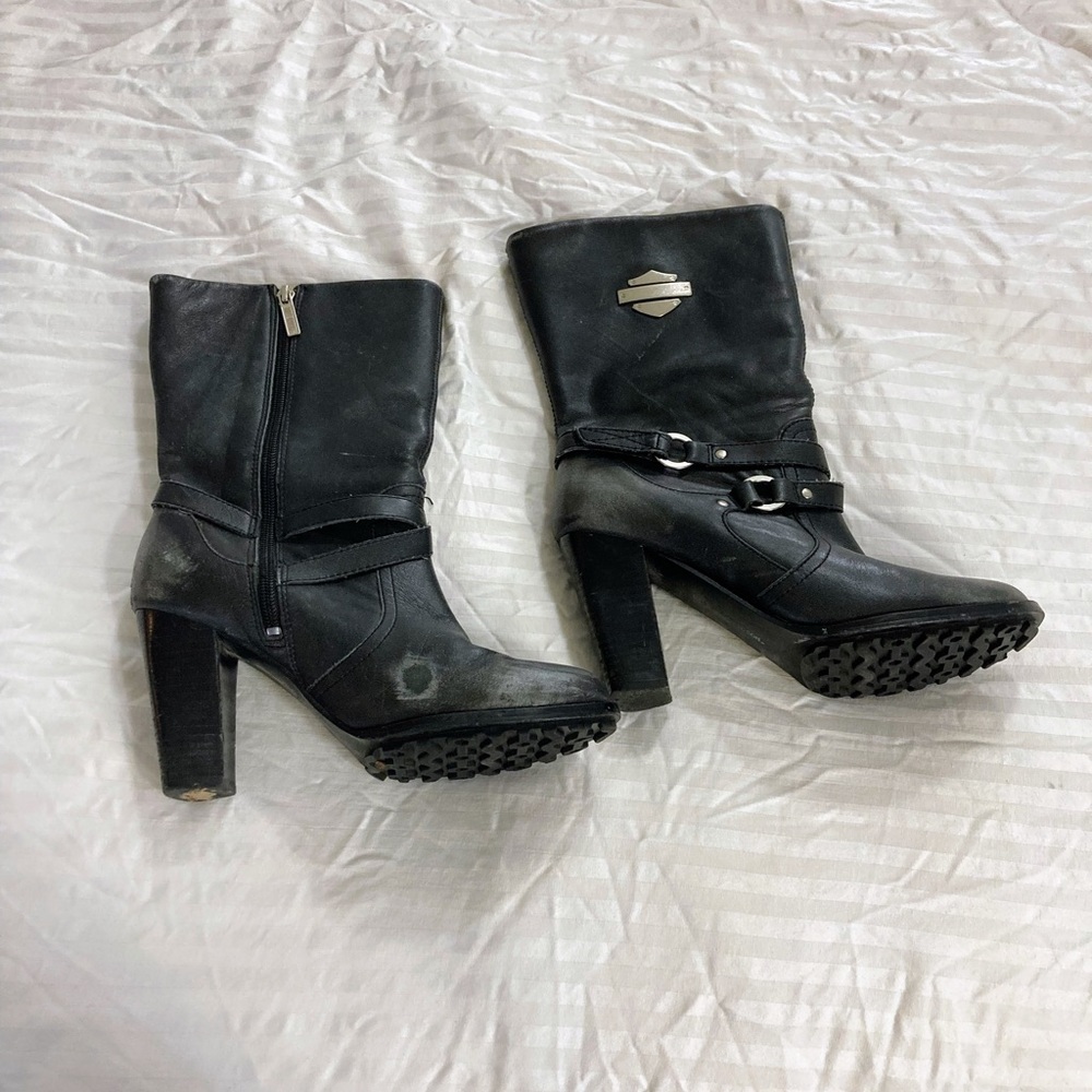 Harley Davidson distressed riding boots